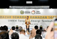 Kementerian ESDM menggelar Bazar Semarak Ramadan yang menghadirkan puluhan UMKM dengan berbagai produk khas Lebaran.