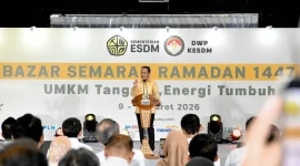 Kementerian ESDM menggelar Bazar Semarak Ramadan yang menghadirkan puluhan UMKM dengan berbagai produk khas Lebaran.