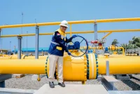 Wamen ESDM Yuliot Tanjung resmikan aliran gas perdana Cisem 2 di Batang, Jawa Tengah, Rabu (18/3).
