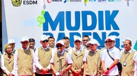 MIND ID bersama grup tambang berangkatkan 1.700 pemudik dengan bus dan kapal dalam program Mudik Bersama Lebaran 2026. Foto Satya Hangga Yudha/FB