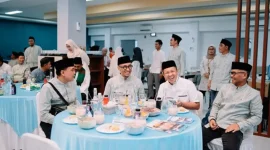 Manajemen PT Vale bersama Pemkab Morowali dan Forkopimda saat buka puasa bersama di Bahomotefe. Humas Vale