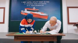 Pertamina Trans Kontinental Bersama Galangan Nasional Resmi Mulai Pembangunan Utility Boat 22 Pax