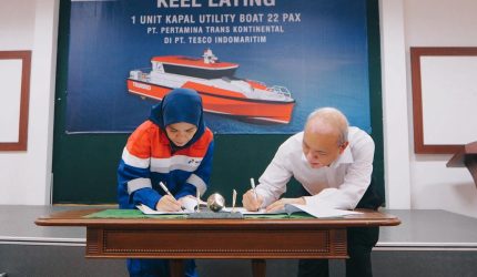 Pertamina Trans Kontinental Bersama Galangan Nasional Resmi Mulai Pembangunan Utility Boat 22 Pax
