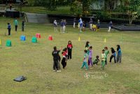 Anak-anak di Taman Sari Sungailiat yang menjadi ruang publik multifungsi di Kabupaten Bangka. Foto Bukit Asam/Web