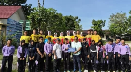 PT TIMAH Tbk berpartisipasi ajang Lomba Kreasi Baris Berbaris (LKBB) tingkat SMP dan SMA se-Kabupaten Belitung.