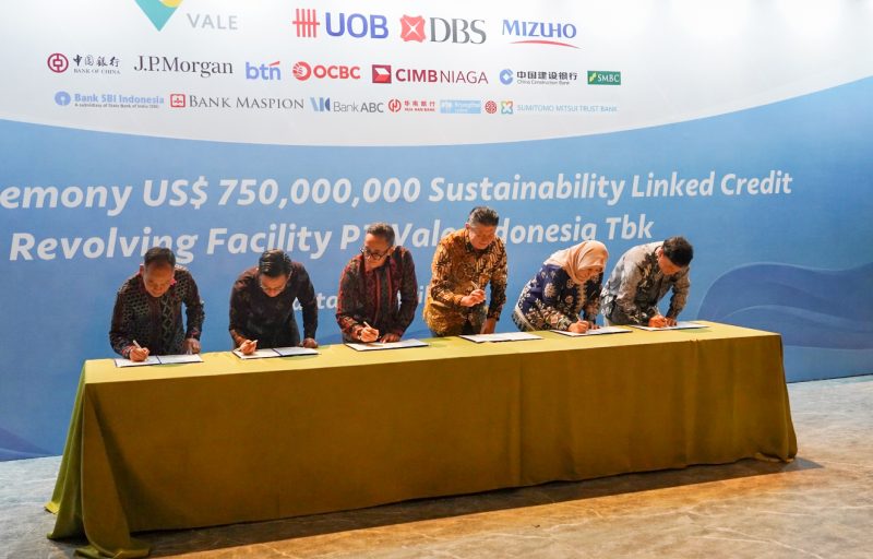 PT Vale Indonesia Tbk memperoleh fasilitas pinjaman berkelanjutan atau Sustainability-Linked Loan (SLL) senilai US$750 juta,