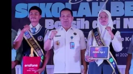 PT Vale Indonesia Tbk bersama Badan Narkotika Nasional Provinsi Sulawesi Selatan, Pemerintah Kabupaten Luwu Timur, dan Forum GenRe mendeklarasikan gerakan “Sekolah Bersinar” atau Bersih dari Narkoba di Luwu Timur, Kamis (7/5/2026).