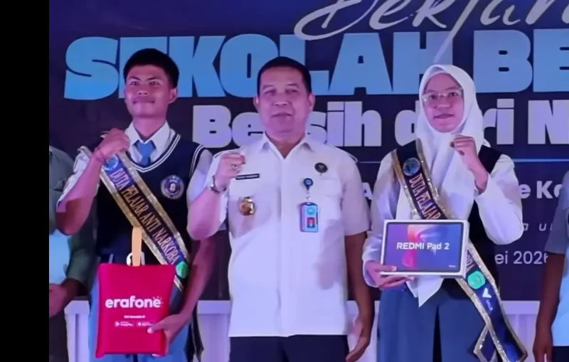 PT Vale Indonesia Tbk bersama Badan Narkotika Nasional Provinsi Sulawesi Selatan, Pemerintah Kabupaten Luwu Timur, dan Forum GenRe mendeklarasikan gerakan “Sekolah Bersinar” atau Bersih dari Narkoba di Luwu Timur, Kamis (7/5/2026).